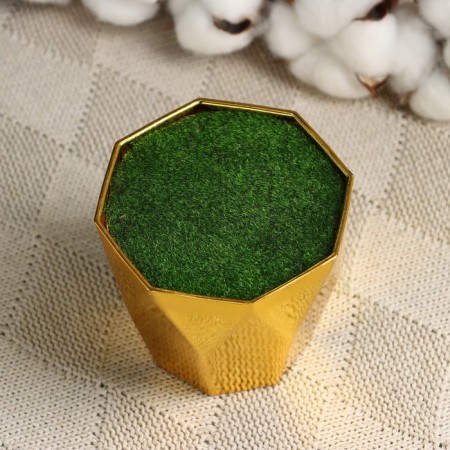 Floristic Kashpo "Trapezius" gold, 9x9x7cm-7