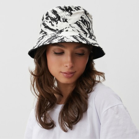 Panama "Tie-Dye" minku black and white color, rr 56-58-1
