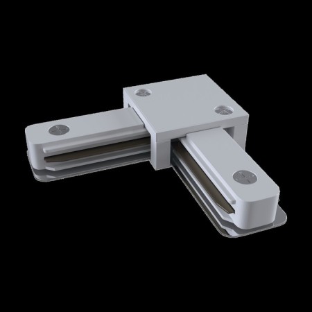 Connector L-shaped for the Technical tra001CL-11W, 7x7x1.7 cm, white color.-3
