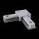 Connector L-shaped for the Technical tra001CL-11W, 7x7x1.7 cm, white color.