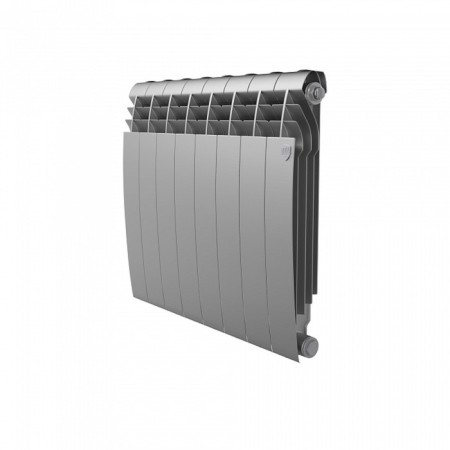 Bimetallic radiator Royal Thermo Biliner New/Silver Satin, 500 x 80 mm, 8 sections, chrome