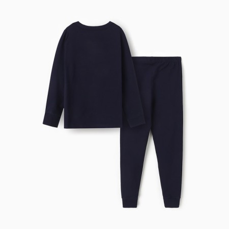 Set for boys (jumper, trousers), thermo, dark blue color, height 140 cm-5