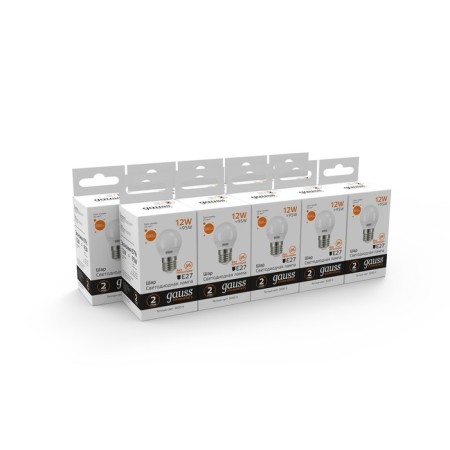 LED LED ELEMENTARY 12W ball 3000K TEP. Bel. E27 880LM GAUSS 53212-6