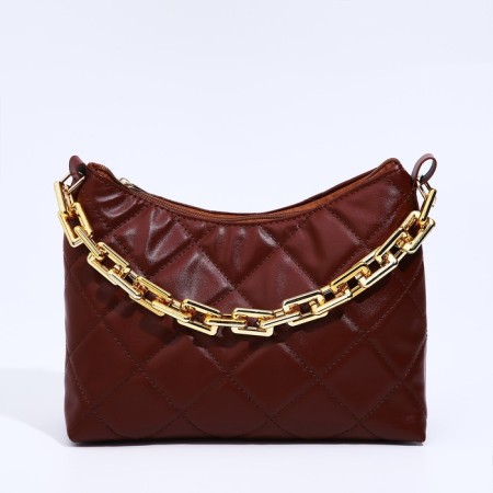 Cross-Bodi Bag on a zipper, brown color