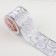 A satin ribbon with a metal thread “Patterns with a star”, 60 mm, 9 ± 0.5 m, white/silver color