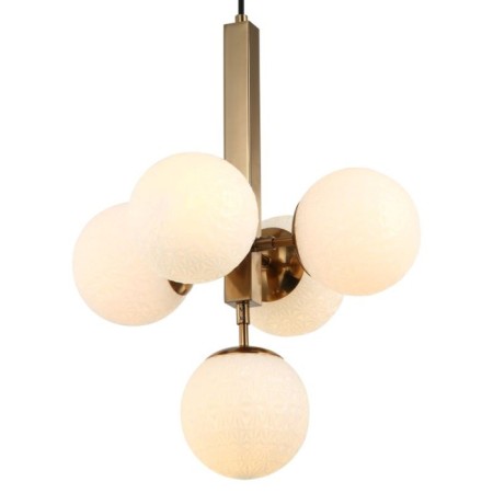 Suspension Felis 5xe27 40W, size 36x36x50-150 cm, bronze color-2