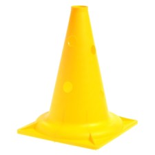 Cone with holes, 32 cm, yellow color