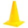 Cone with holes, 32 cm, yellow color