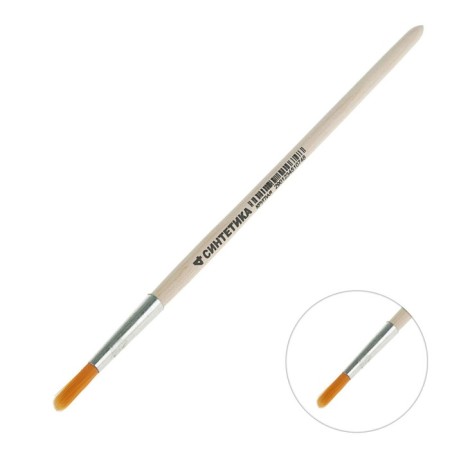 Circle brush Round No. 4 (clip diameter 4 mm; hair length 18 mm), wooden handle, calligrata-3
