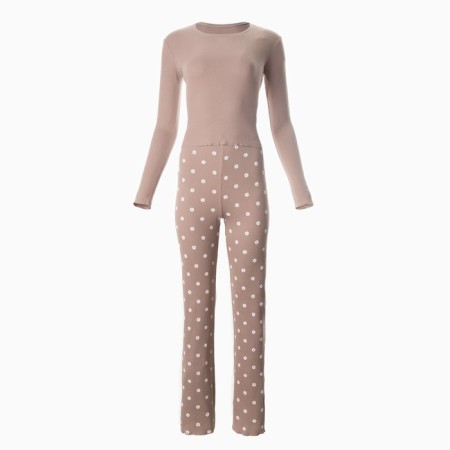 Home female set (jumper/pants), coffee color, size 42-2