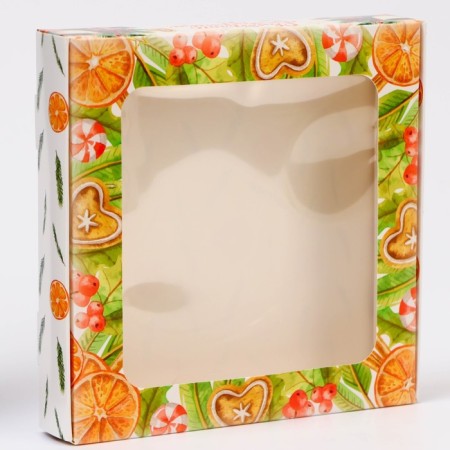 Gift box team with the window "Let dreams come true", 16 x 16 x 3 cm-1