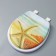The toilet seat with the lid of the share "Beach with a star", 40 × 37 cm, soft