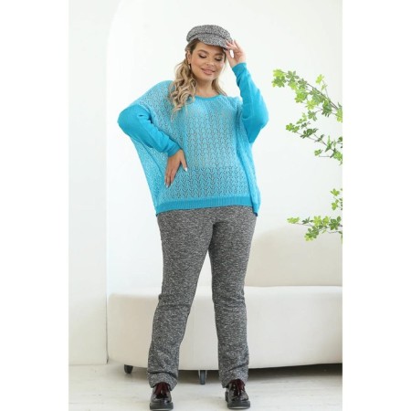 Female jumper, size 52, blue color-2