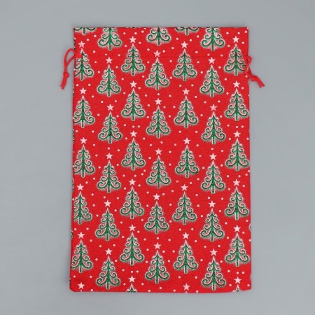 Bag gift canvas "Good in the New Year", Christmas trees, 20 x 30 cm +/- 1.5 cm, New Year-5