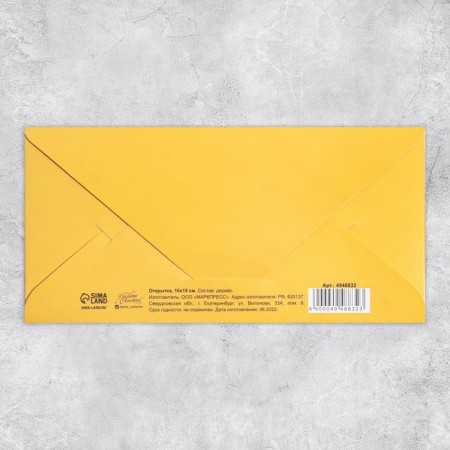 An envelope for money with a wooden element "Happy Birthday" balls, 16.5 x 8 cm-1
