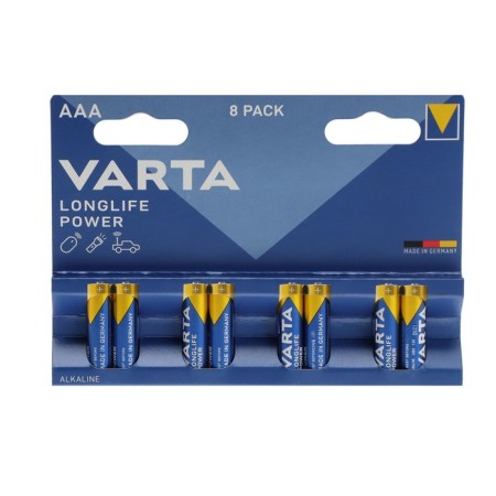 Battery Alkalin Varta Longlife Power, AAA, LR03-8BL, 1.5V, blister, 8 pcs.-2