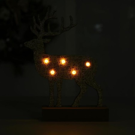 New Year's decor with backlight "New Year's Deer" 11 × 5 × 19 cm-1