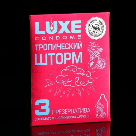 Condoms "Luxe" Tropical Storm, Mango, 3 pcs.
