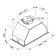 Exposure Maunfeld Urania 53, built -in, 1250 m3/h, 4 speeds, 53.8 cm, silver