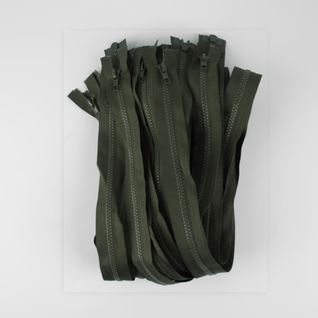Lightning "Tractor", No. 5, connective, 2 runners, automatic locks, 110 cm, khaki color-2