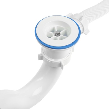 Siphon for the ORIO A-7008 bath, 1 1/2 x 40 mm, plastic. lattice d = 70 mm, with overflow-2