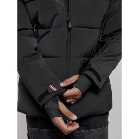 Winter ski skid male, size 54, black color-13