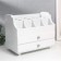 Casket wood for jewelry and cosmetics 2 drawers white 26x16.5x21.7 cm