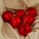 Set of balls plastic D-8 cm, 6 pcs "velvet" red