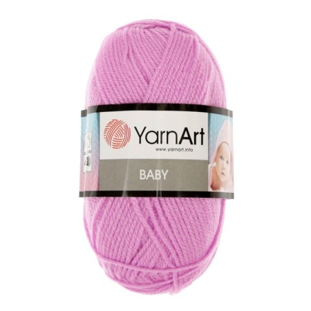 Yarn "Baby" 100% acrylic 150m/50g (635 siren pink)-1
