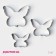 A set of forms for cutting the cookie “butterfly”, 3 pcs, chrome -colored color