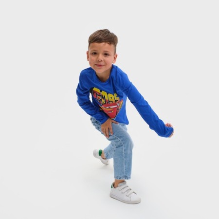 T-shirt with long sleeve "Cars", Disney, height 122-128, blue-3
