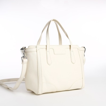 Bag Female Tout with zipper, white color-3