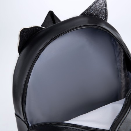 Baby backpack for girls with sparkles "cat", removable elements, 27x23x10 cm-6