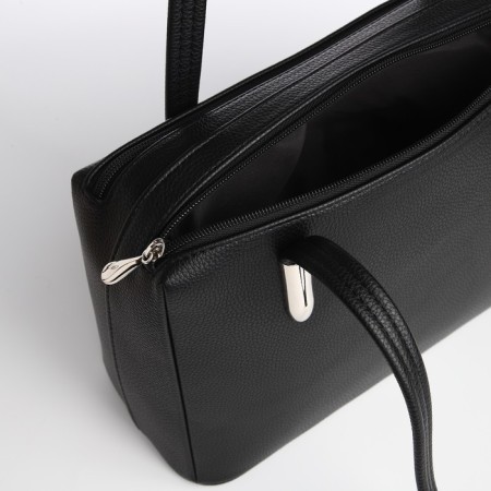 Female bag Textura, tout, average size, black color-6