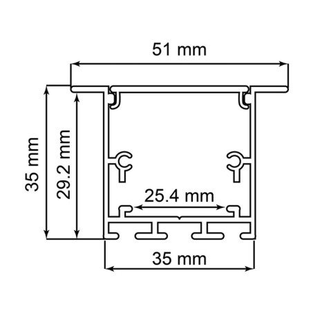 The profile is built for LED tape Feron, Cab255, 2 m, silver color-1