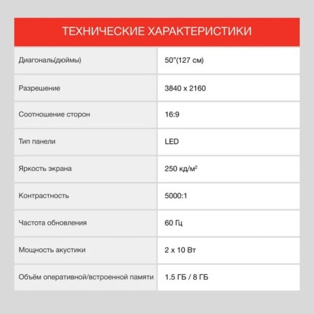 TV Starwind SW-LED50UG403, 50 ", 3840X2160, DVB-T/T2/C/S2, HDMI 3, USB 2, Smart TV-11