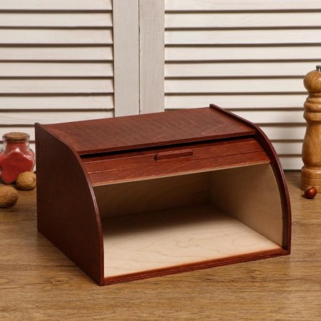 Wooden breadbone "cinnamon", transparent varnish, color red tree, 29 × 24.5 × 16.5 cm-1