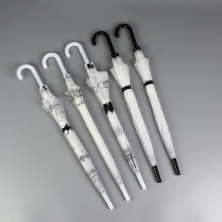 Umbrella - semi -automatic cane, 8 spokes, r = 47/54 cm, d = 108 cm, color mix-3