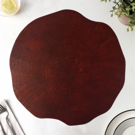 Serving napkin on the table "Snin", 38 × 39 cm, brown color-3
