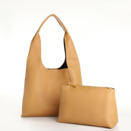 Bag Women's bag 2 in 1, on the button, cosmetic bag, mustard color-8