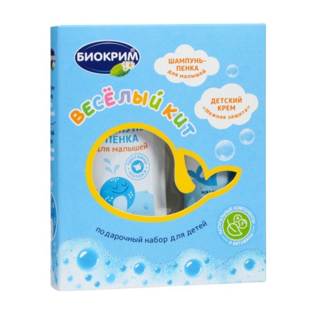 Gift set of children's biochemum: shampoo-peen, 200 ml + cream, 75 ml-3