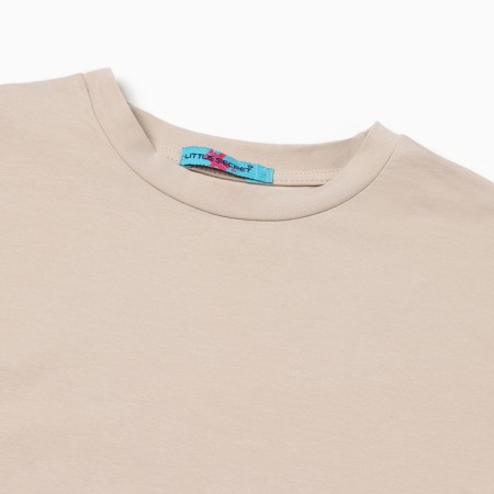 T -shirt female, beige color, size 44 (m)-1