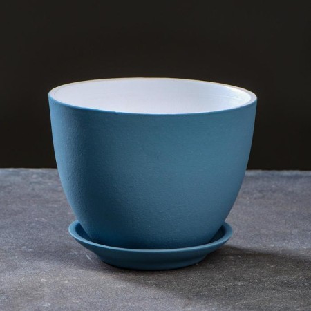 Pot Flower Lux gray-blue 2.2 liters