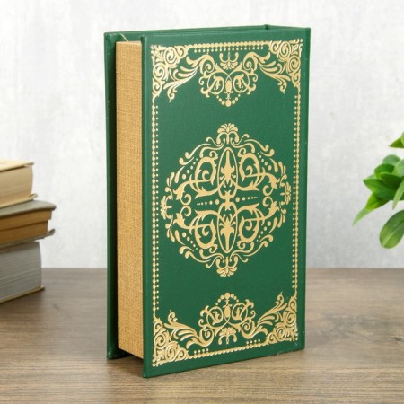 Safe wood book embossing "for good luck in business and business" 21x13x5cm-4