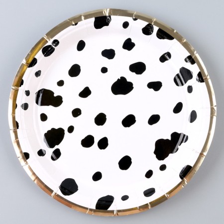 Paper plate "Spots", in a set of 6 pcs.