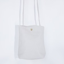 Cross-Body bag on the valve, white color