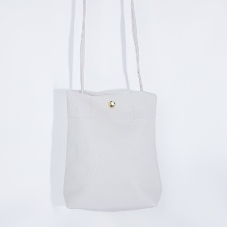 Cross-Body bag on the valve, white color
