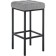 Stool Bar loft Metal/fabric, black/gray 35x35x65 cm
