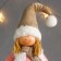 Interior doll "Boy in a white vest and beige cap" 48x10x15 cm