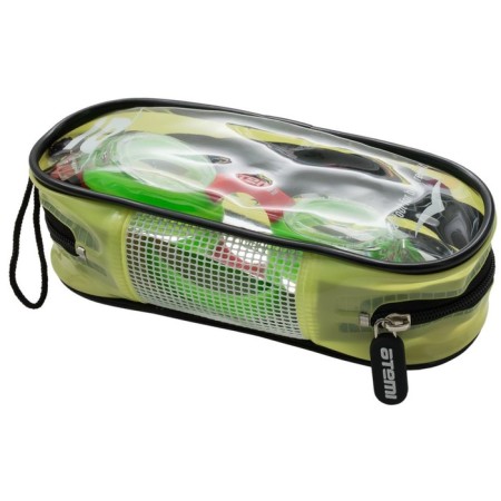 ATEMI M304 swimming glasses, children's, silicone, green/red color-3